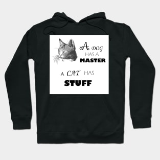 A dog has a master - A cat has stuff Hoodie